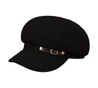Berry Hats Women Unisex Vintage Cotton Hat Winter Cap Casual Vintage Warmer Hat Big French (Black, One Size)