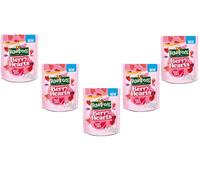 Berry Hearts Fruit Juice Sweets, 115g, Pack of 5,Pink resealable pouch keeps sweets fresh and makes them easy to store and transport