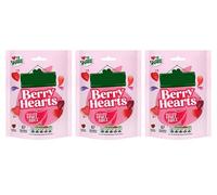 Berry Hearts Sweets Sharing Bag, Fruit Juice Flavoured Gummies, Strawberry Raspberry Blackcurrant, 115g,Pack Of 3