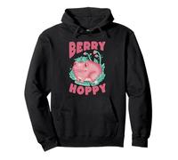 Berry Hoppy Strawberry Frog Cute Amphibian Pullover Hoodie