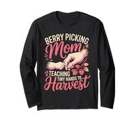 Berry Picking Mom Teaching Tiny Hands to Harvest Long Sleeve T-Shirt