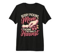 Berry Picking Mom Teaching Tiny Hands to Harvest Premium T-Shirt