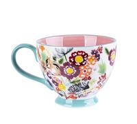 Berry President Hand Painted Floral Ceramic Mugs 15oz Large Mugs for Milk Coffee Cappuccino Tea Cocoa Breakfast Oatmeal Cups (Colorful Squirrel)