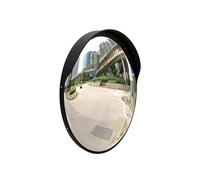 BERRY Safety Convex Mirror - 45CM | Round Safety Convex Mirror for Driveway | Wide Angle Visible High-Definition Convex Security Mirror with Plastic Body (Black, 45CM)