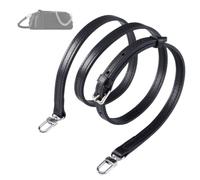 BERRY & SNOWY Vachetta Crossbody Bag Strap for Speedy,Pochette Metis,Toiletry Pouch,Alma， Adjustable Replacement Leather Shoulder Strap (1.2cm Width，Vachetta Black,silver buckle)