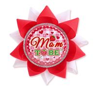 Berry Sweet Baby Shower Pin, Red White Tinplate Ribbon Badge Strawberry Shortcake Baby Shower Decorations Gender Reveal Party Keepsake Gifts (Mom)