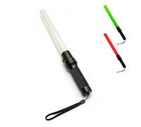 Berry Traffic Safety Wand Baton LED Light | Red & Green Flashing Baton with Two Modes | Battery Powered Road Safety Signal Light for Traffic Control, Parking & Emergency Use - 1 Pc