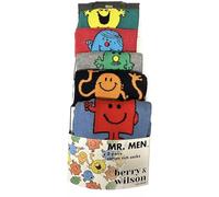 Berry & wilson Mr. Men Men's Cotton Rich Character Socks, 5 Pairs, Multicoloured