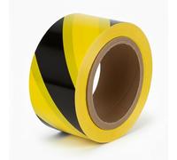 Berry Yellow & Black Non-Adhesive Barrier Tape 200m | 3 Inch Hazard Warning Tape Roll | High-Visibility Caution Tape for Construction Sites, Roadworks, Working Zones & Restricted Areas