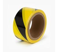 Berry Yellow & Black Non-Adhesive Barrier Tape 50m | 2 Inch Hazard Warning Tape Roll | High-Visibility Caution Tape for Construction Sites, Roadworks, Work Areas & Restricted Zones