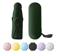 Berrybella Mini Umbrella Super Compact & Lightweight, 8 Strong Fibreglass Ribs Windproof Travel Umbrella for Women, Fits in Smallest Handbag & Pocket (Green)