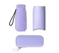 Berrybella Mini Umbrella Super Compact & Lightweight, 8 Strong Fibreglass Ribs Windproof Travel Umbrella for Women, Fits in Smallest Handbag & Pocket (Purple)