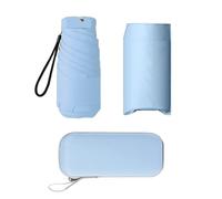 Berrybella Mini Umbrella Super Compact & Lightweight, 8 Strong Fibreglass Ribs Windproof Travel Umbrella for Women, Fits in Smallest Handbag & Pocket (Sky Blue)