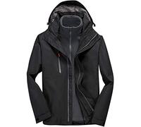 Berrykey Women Winter Jackets Waterproof Windproof Two Piece Zipper Hooded Warm Jackets Plus Size