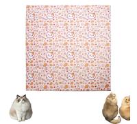 BERRYLION 90 x 90 cm Cat Swaddle for Safe Nail Trimming Anti-Escape Cloth for Pet Cleaning Multifunctional Pet Tool Calming Cat Restraint Wrap Self-adhesive Grippy Cat Grooming Wrap