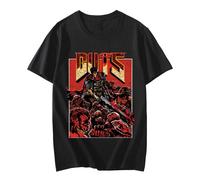 Berserk Guts Graphics T-Shirts Men 100% Cotton T Shirt Manga Swordsman Gatsu Oversized Tees Harajuku Streetwear Top Black M