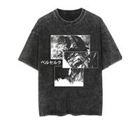 Berserk Guts Griffith Streetwear Oversize Vintage T-Shirt Men Anime Graphic Printe Washed Tshirt Summer Harajuku Short Sleeve Cotton Loose Tee