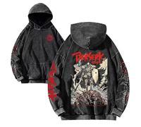 Berserk Hoodie Guts Hoodie Unisex Anime Print Casual Trend Sweatshirt Washed Cotton Vintage Hooded Sweatshirt Street Trend Harajuku Style Sweatshirt...
