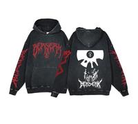 Berserk Hoodie Unisex Anime Print Harajuku Style Hoodie Washed Cotton Vintage Hoodie Trend Old Hooded Sweatshirt Casual Sweatshirt...