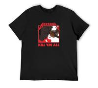 Berserk Metal T-Shirt Animation Fighters Kill'Em All Adults Mens Gifts Top Short Sleeve Black M