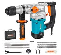 Berserker 1-1/8" SDS-Plus Rotary Hammer Drill with Safety Clutch,9 Amp 3 Functions Corded Rotomartillo for Concrete - Including 3 Drill Bits,Flat Chisel, Point Chisel,Carrying Case