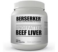 Berserker Desiccated Beef Liver Supplement 750mg, 500 Capsules, Un-defatted