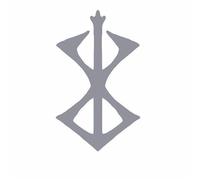 Berserker Norse Viking Symbol Vinyl Decal (Silver)