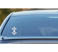 Berserker Norse Viking Symbol Vinyl Decal (White)