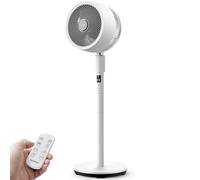 berssen DC Pedestal Fan, 3D Standing Fan with Remote Control, 12 speed Turbo Max 7.1m/s, Powerful for Air Circulation,100cm/68cm Height Adjustable, 25dB Quiet for Bedroom, Office, 12H Timer