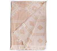 Bersuse 100% Cotton - Belize XXL Throw Blanket Turkish Towel - Beige