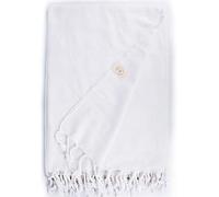 Bersuse 100% Cotton - Troy XXL Throw Blanket Turkish Towel - White