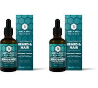 Bert Bert Barbers Beard Hair Oil, with almond, grape and jojoba oils, smooth and nourish, super moisturising; 50ml (Pack of 2)