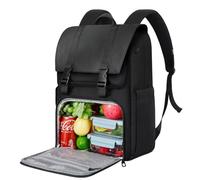 BERTASCHE Lunch Backpack for Men Women, 17.3 Inch Laptop Backpack with Insulated Cooler Lunch Box, Work Bag for Business Teacher Commuter Travel College Picnic