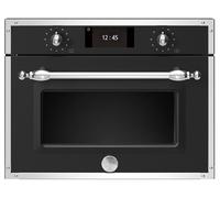 Bertazzoni Heritage Series F457HERVTNE 45cm 31L Built In Matt Black Combi-Steam Oven