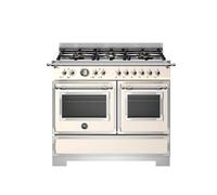 Bertazzoni Heritage Series HER106L2EAVT2 100cm Wide Avorio Dual Fuel Freestanding Range Cooker