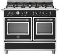 Bertazzoni Heritage Series HER106L2ENET 100cm wide Dual Fuel Range Cooker with Gas Hob - Matt Black Black