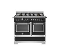 Bertazzoni Heritage Series HER106L2ENET2 100cm Wide Matt Black Dual Fuel Freestanding Range Cooker