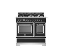 Bertazzoni Heritage Series HER96L2ENET2 90cm Wide Matt Black Dual Fuel Freestanding Range Cooker