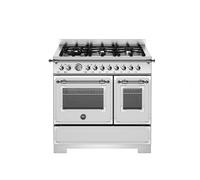 Bertazzoni Heritage Series HER96L2EXT2 90cm Wide Stainless Steel Dual Fuel Freestanding Range Cooker