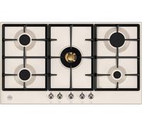 Bertazzoni Heritage Series P905CHERAG 89cm Gas Hob - Ivory / Gold, Cream