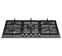 Bertazzoni Heritage Series P905CHERNE 90cm Matt Black Gas Hob with Wok Burner
