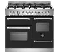 Bertazzoni Master Series MAS106L3ENEC 100cm Dual Fuel Range Cooker - Nero - A/A Rated, Black