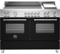 Bertazzoni Master Deluxe Series MAS125I2ENET Electric Range Cooker with Induction Hob - Matte Black - A/A Rated, Black