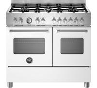 Bertazzoni Master Series MAS106L2EBIC 100cm wide Dual Fuel Range Cooker with Gas Hob - Bianco - A Rated, White