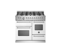 Bertazzoni Master Series MAS106L3EBIC 100cm Wide White Dual Fuel Freestanding Range Cooker