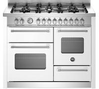 Bertazzoni Master Series MAS116L3EBIC 110cm wide Dual Fuel Range Cooker with Gas Hob - Bianco - A/A Rated, White