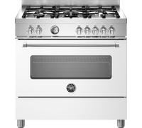 Bertazzoni Master Series MAS95C1EBIC 90cm Dual Fuel Range Cooker with Gas Hob - Bianco - A Rated, White