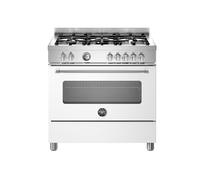 Bertazzoni Master Series MAS95C1EBIC 90cm Wide White Dual Fuel Freestanding Range Cooker