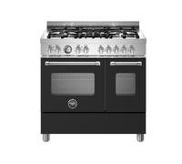 Bertazzoni Master Series MAS95C2ENEC 90cm Wide Black Dual Fuel Freestanding Range Cooker