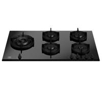 Bertazzoni Modern Series P905LMODGNE 90cm Black Glass Gas Hob with Left Wok Burner